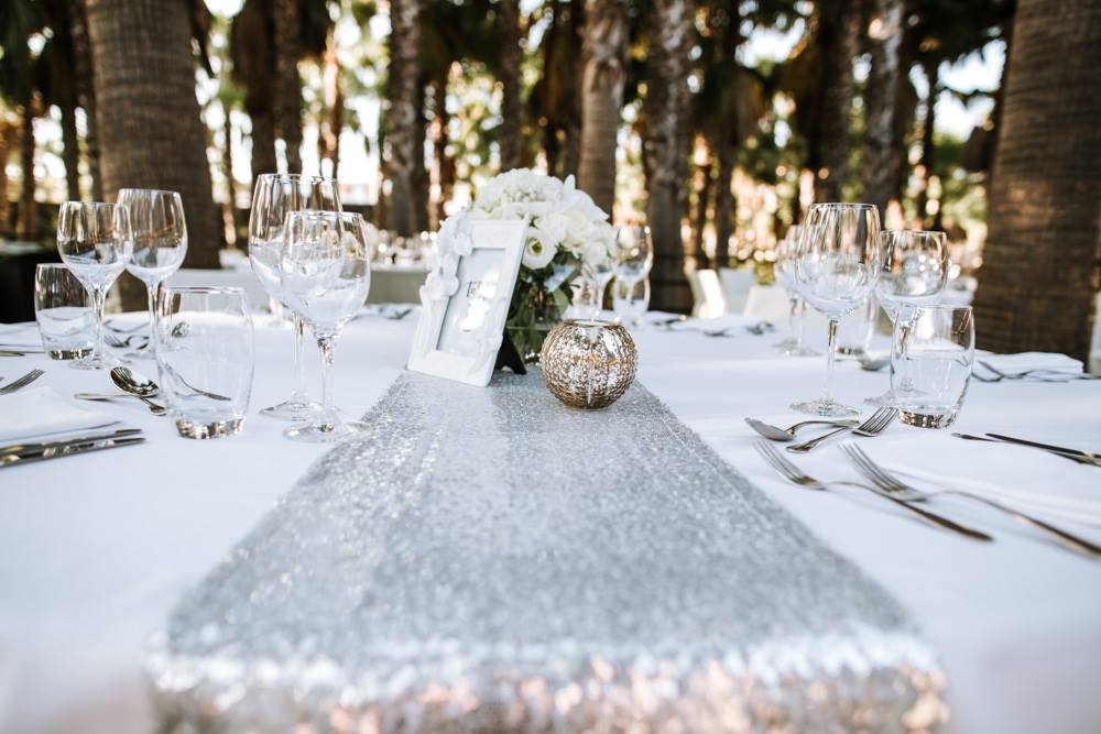 table runner wedding decoration hire in the algarve
